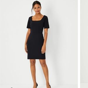 Ann Taylor Black Square Neck Dress